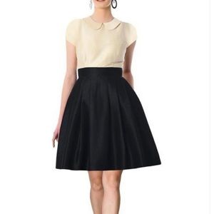 Eshakti Peter Pan Collar Colorblock Dupioni Evening dress. Size 18, gently used.